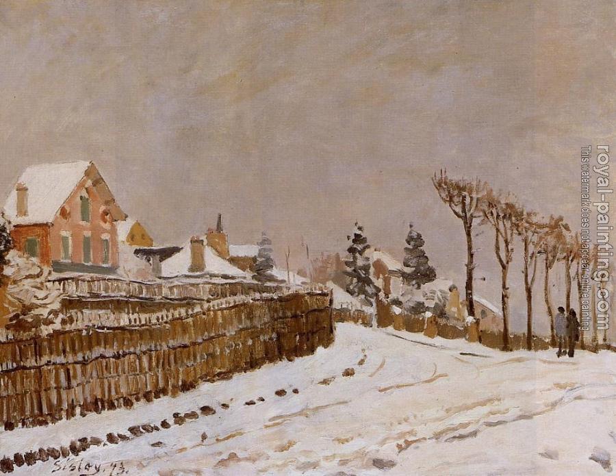 Alfred Sisley : Snow at Louveciennes II